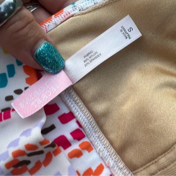 Victoria’s Secret floral dot paisley halter triangle bikini top - Picture 4 of 6